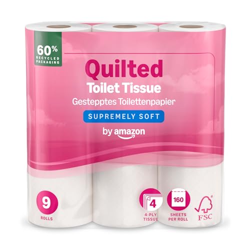 by Amazon Carta Igienica, 4 Veli Trapuntata, Ultra Morbida, 36 Rotoli (4 Confezioni da 9), 160 Fogli per Rotolo, Certificata FSC - Dettaglio recensione 4