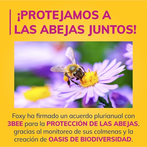 Foxy Love the Bee | 3 strati | Carta igienica 48 rotoli | 167 servizi per ogni rotolo | Certificazione FSC | 100% Energia elettrica rinnovabile | Confezione riciclabile prodotta con plastica riciclata - Funzionalità e accessori