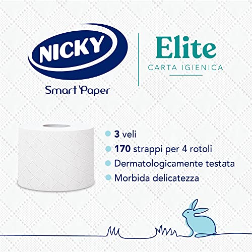 Nicky Elite Carta Igienica a 3 veli, 12 rotoli - Prova pratica