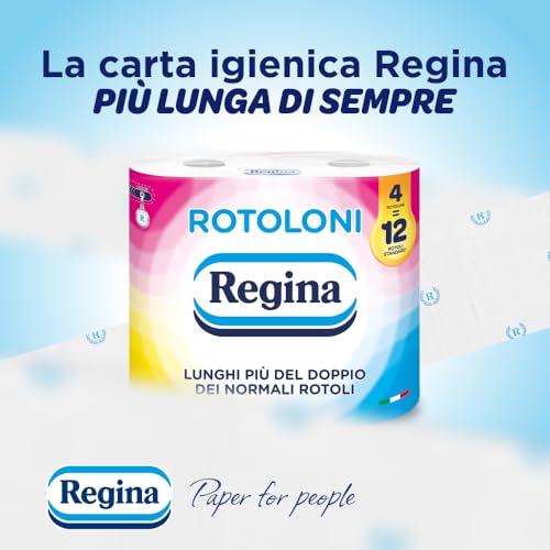 Regina Rotoloni - 4 Maxi Rotoli di Carta Igienica, 500 Fogli a 2 Veli, Lunghi Più del Doppio dei Normali Rotoli, Confezione 50% in Plastica Riciclata, Carta 100% Certificata FSC - Dettaglio recensione 4