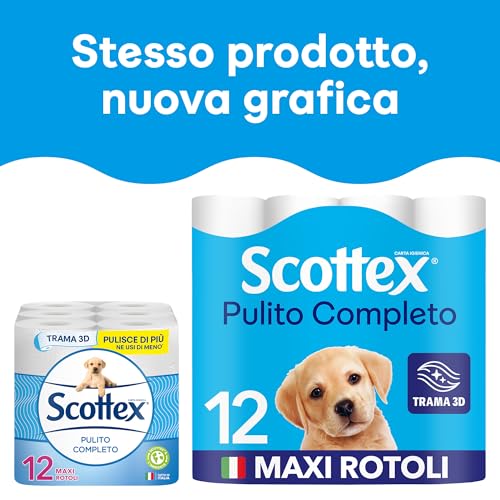 Scottex Pulito Completo Carta Igienica, Morbida e Resistente, Con fibre di Cotone, Fatto in Italia, 36 Rotoli Maxi - Funzionalità e accessori