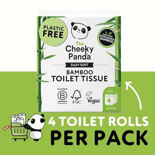 The Cheeky Panda Carta Igienica Bamboo | 4 x Rotoli Carta Igienica 3 Veli | 200 Soffici Fogli | Biodegradabile ed Ecológico | Senza plástica - Dettaglio recensione 4