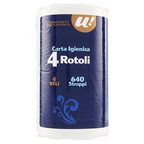 U! Confronta&Risparmia Carta Igienica,4 Veli, Confezione da 4 Pezzi - Dettaglio recensione 4